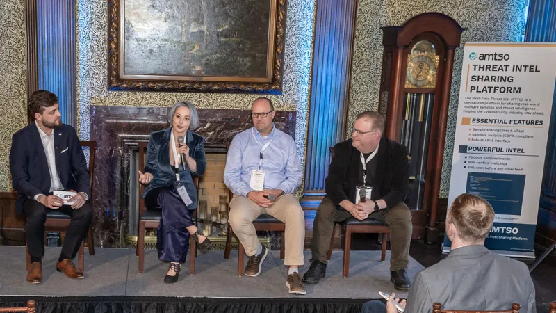 A live discussion on collaboration and data sharing in cybersecurity featured insights from Eva Galperin (Electronic Frontier Foundation), Jon Baker (Center for Threat-Informed Defense at MITRE), Sam Curry (Zscaler), and Vlad Iliushin, (ELLIO)