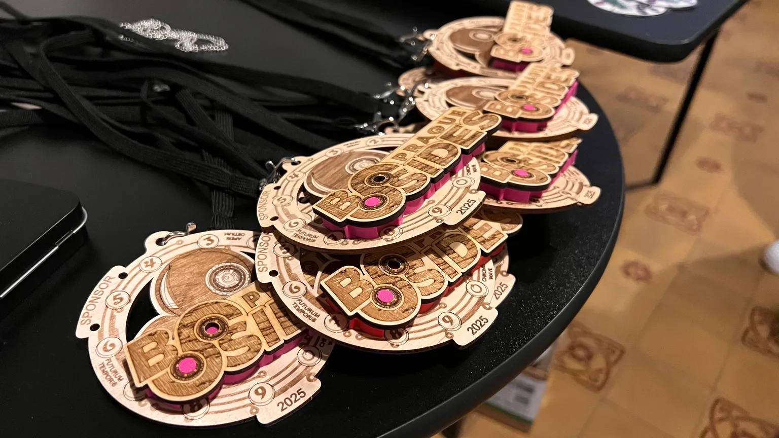 BSides Prague badges.