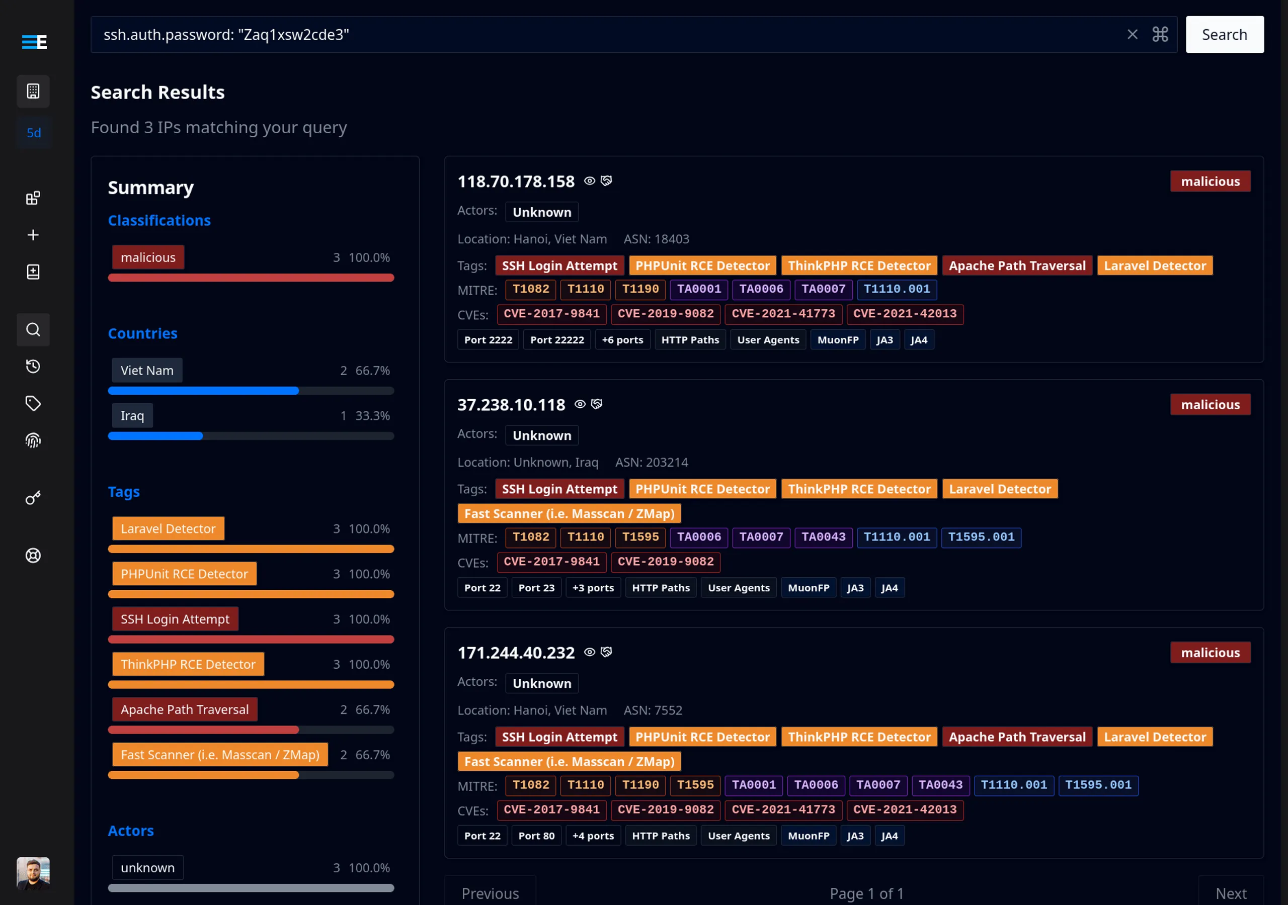 Understanding SSH attack patterns is essential for defending against unauthorized access. The new SSH Credentials feature in ELLIO Threat Platform provides clear visibility into authentication attempts targeting infrastructure. It enables quickly detect credential reuse across multiple sources, coordinated brute force campaigns, high-value accounts under attack, and the evolution of attack techniques over time.

